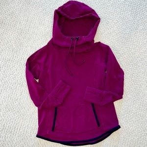Athleta purple cotton blend hoodie Sz Med